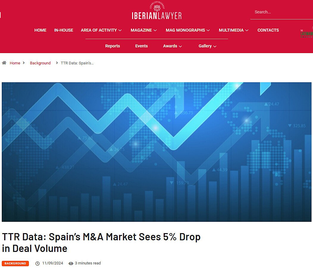 TTR Data: Spains M&A Market Sees 5% Drop in Deal Volume